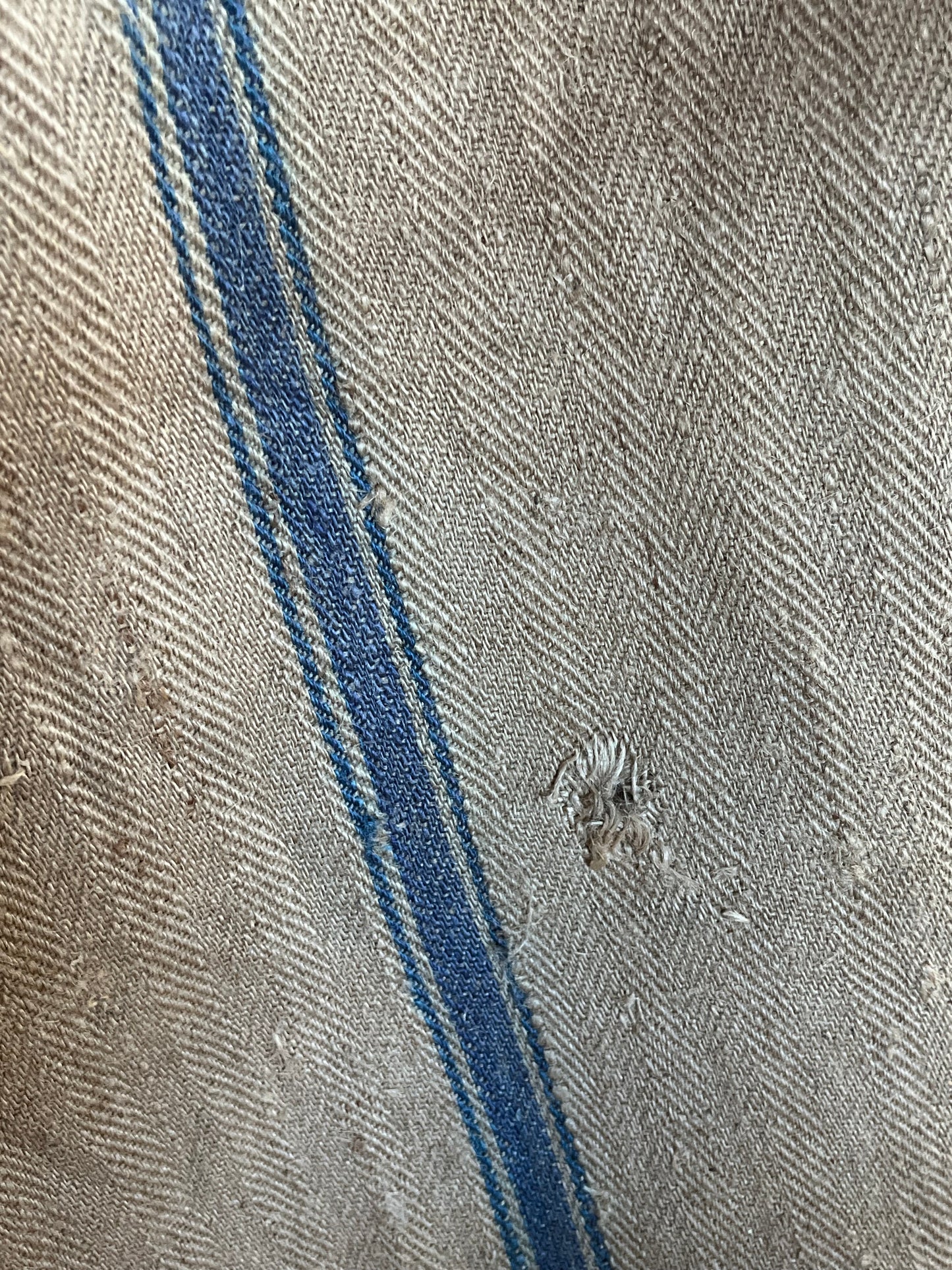 Großer Kornsack mit tollem original Aufdruck und blauem Streifen