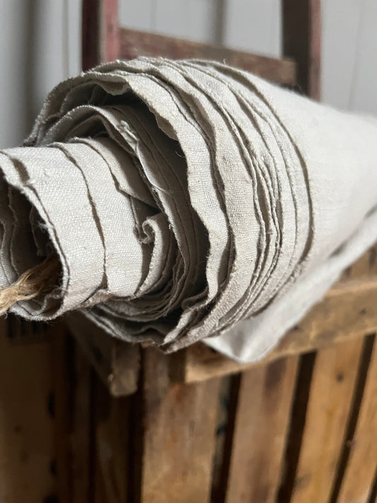 6 Meter fantastisches Leinen, etwa 100 Jahre alt, sauber