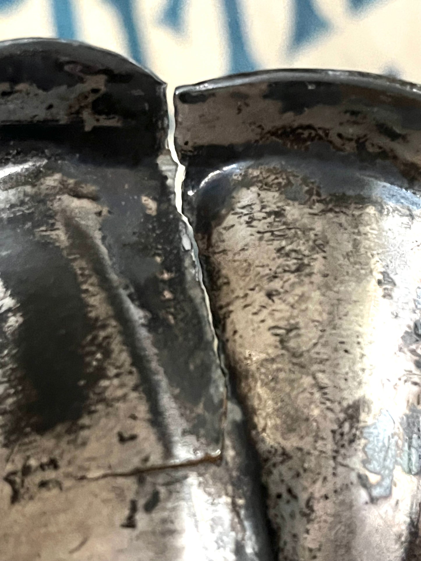 Antike Zinn Schale Tablett aus Frankreich