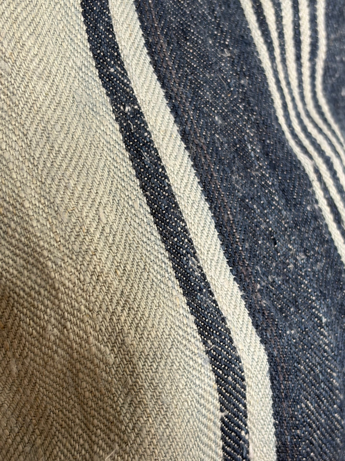 Kosmetiktasche aus altem Leinen - kleiner Shopper