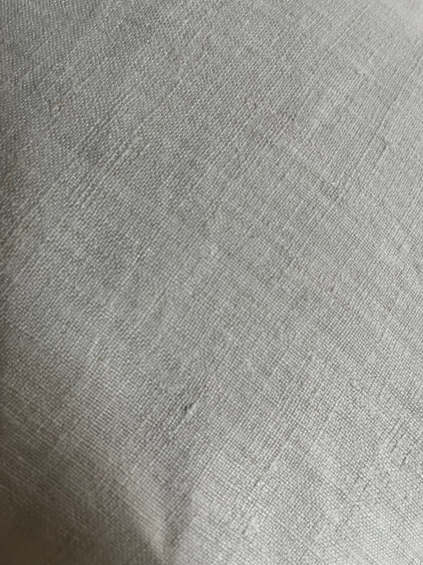 XL Kissen altes Leinen mit blauen Streifen und Blüte 80 x 40