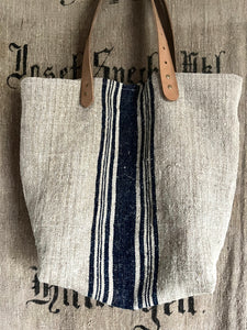 Vintage: Shopper Tasche aus altem Leinensack