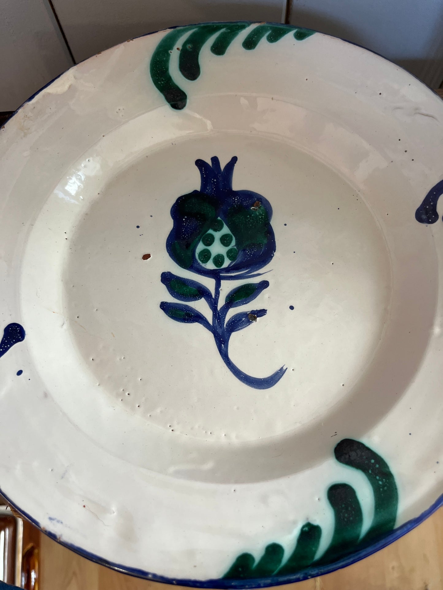 Fayence aus Granada - Teller blau/weiß
