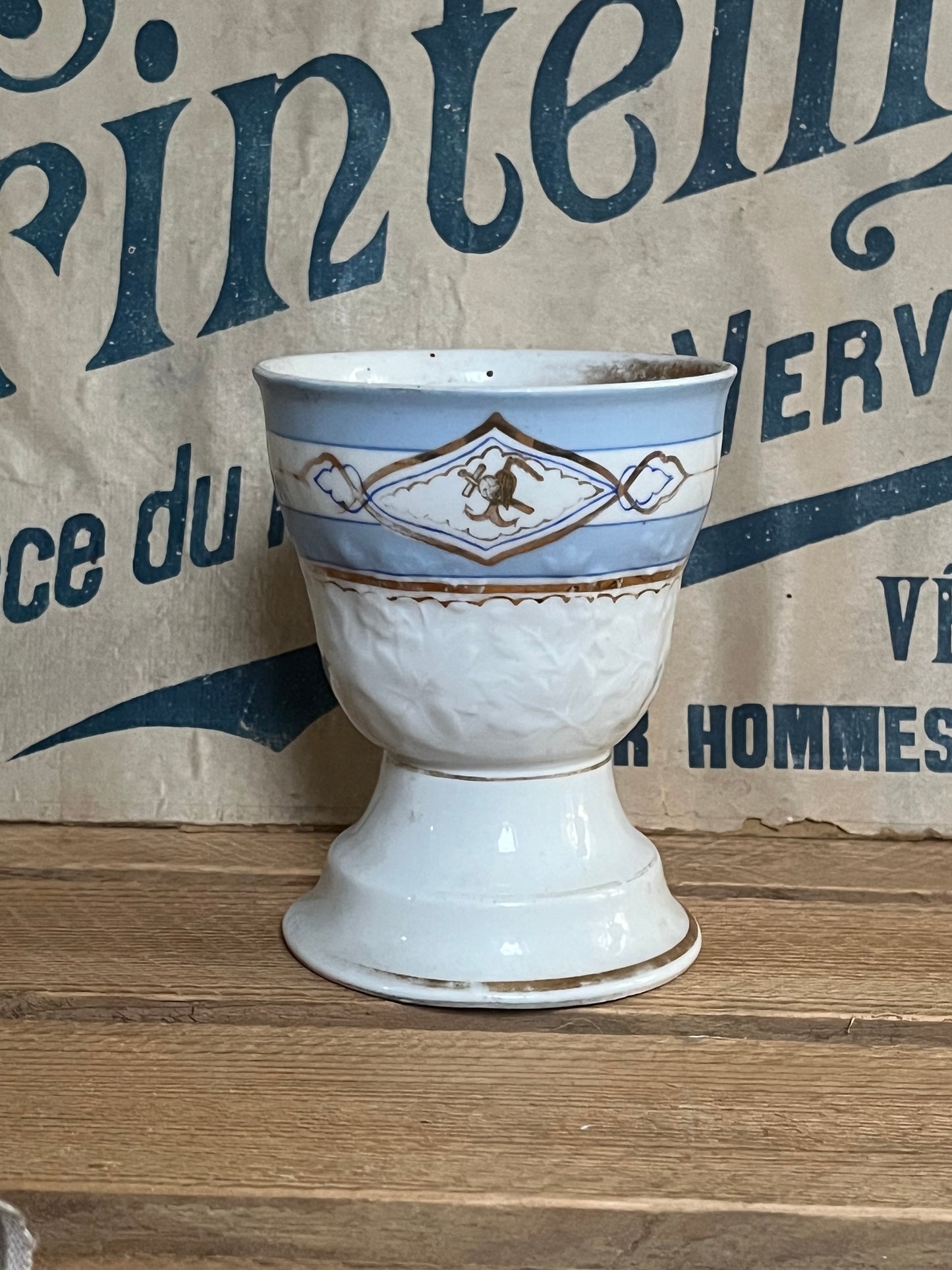 Antiker Kakaobecher Andenkenbecher Biedermeier