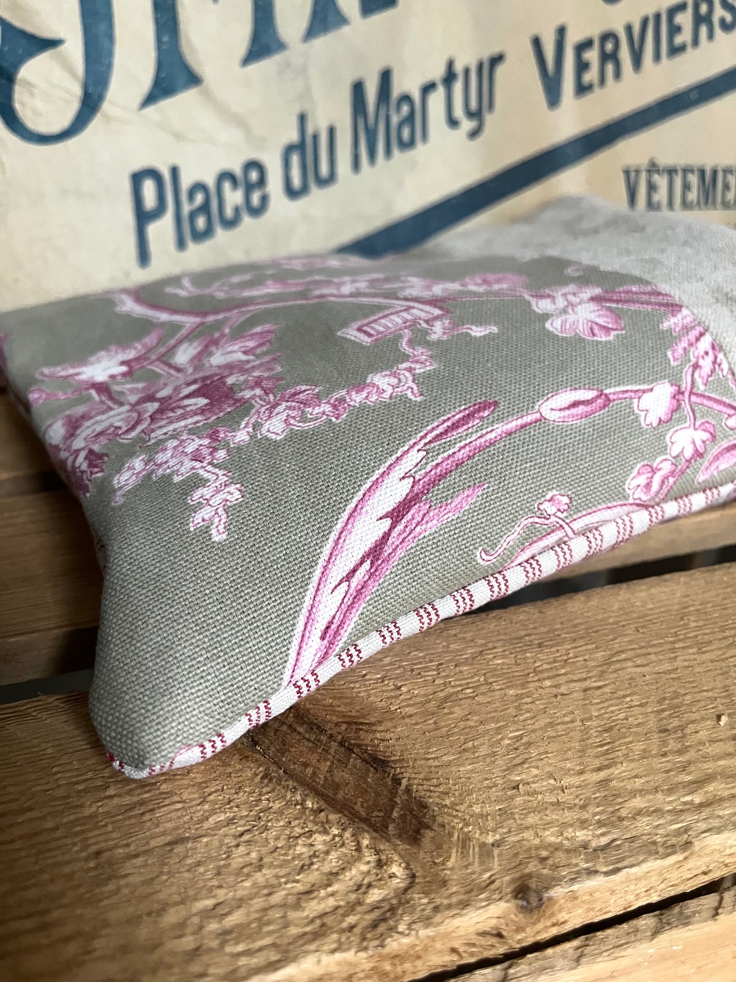 Kleines Dinkelkissen Leinen für den Nacken: 30 x 20