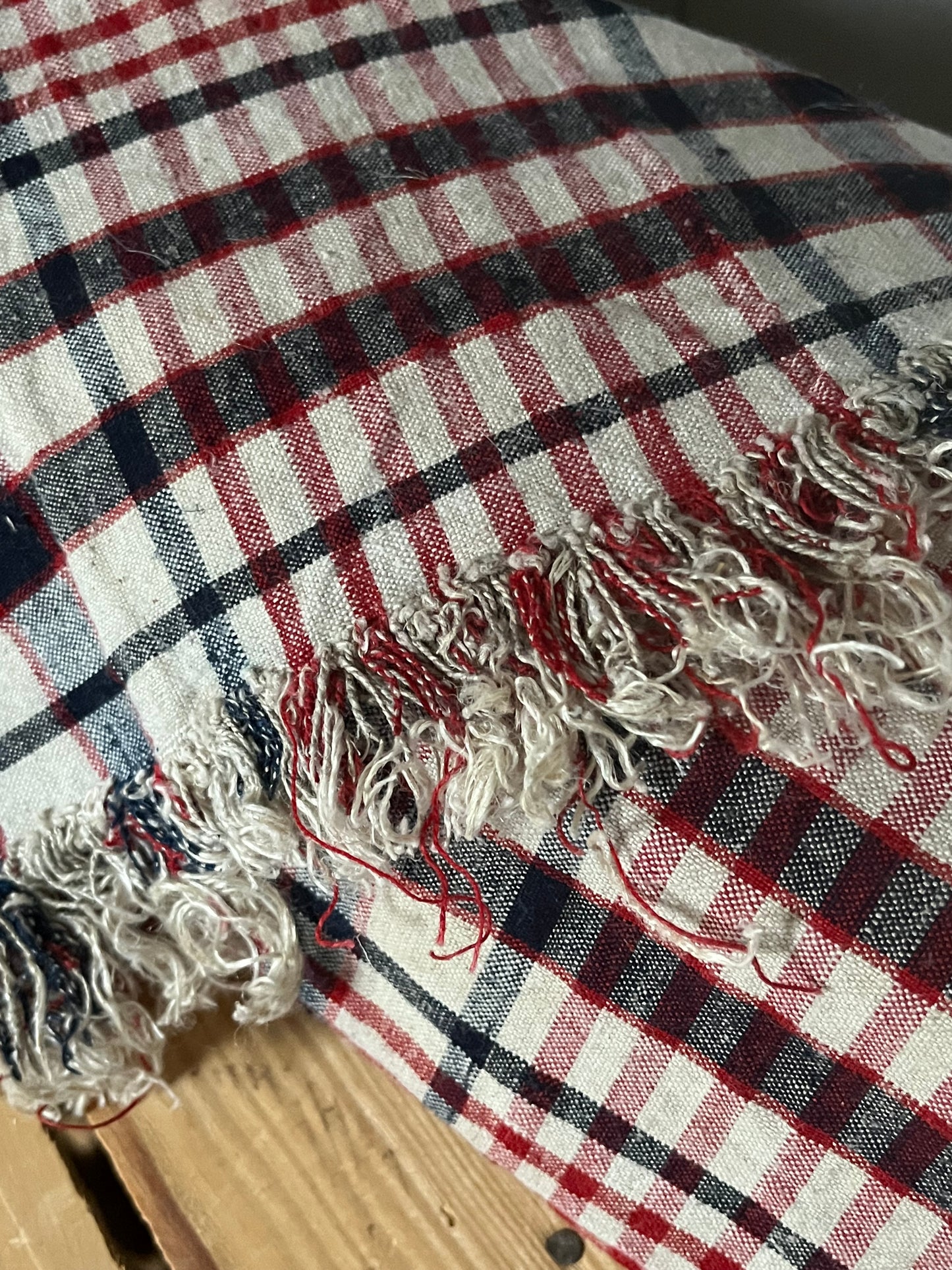 Außergewöhnlich schönes Karoleinen: 5 x 0,75 Meter