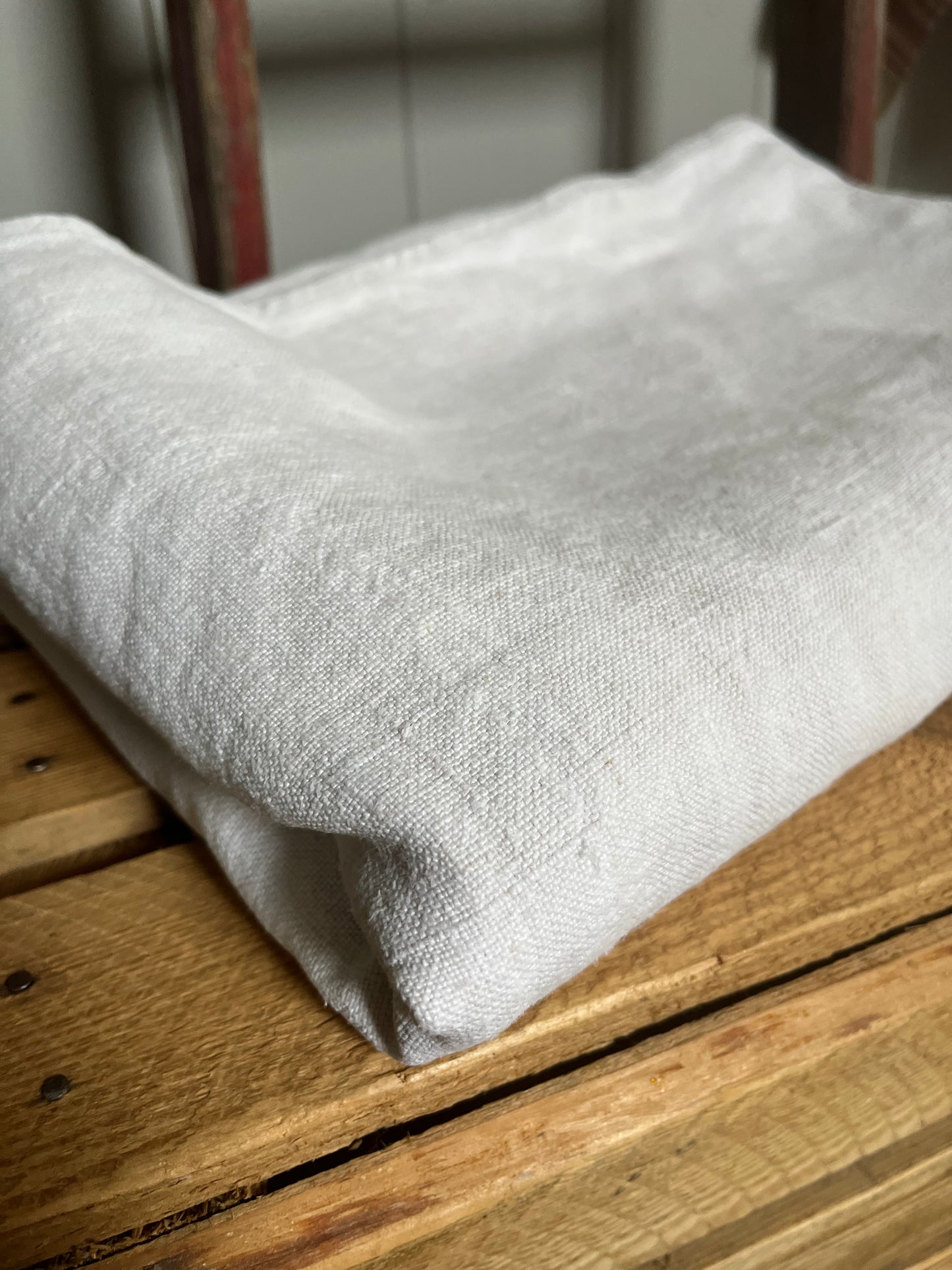 Original Bauernleinen Decke um 1890 - für Tisch oder als Überwurf - 1,2 Kilo