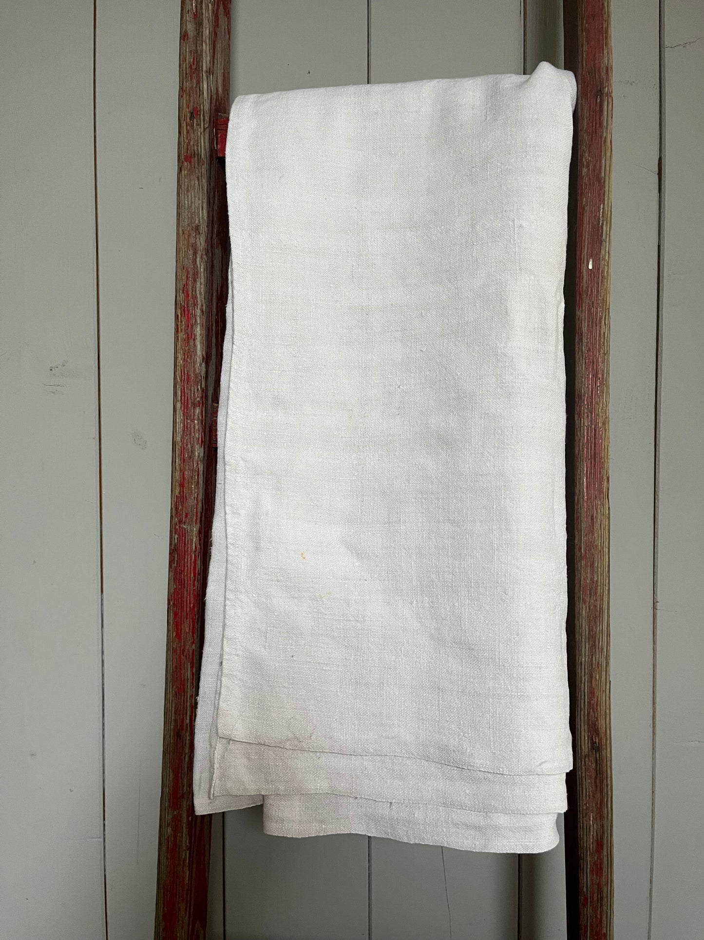 Original Bauernleinen Decke um 1890 - für Tisch oder als Überwurf - 1,2 Kilo