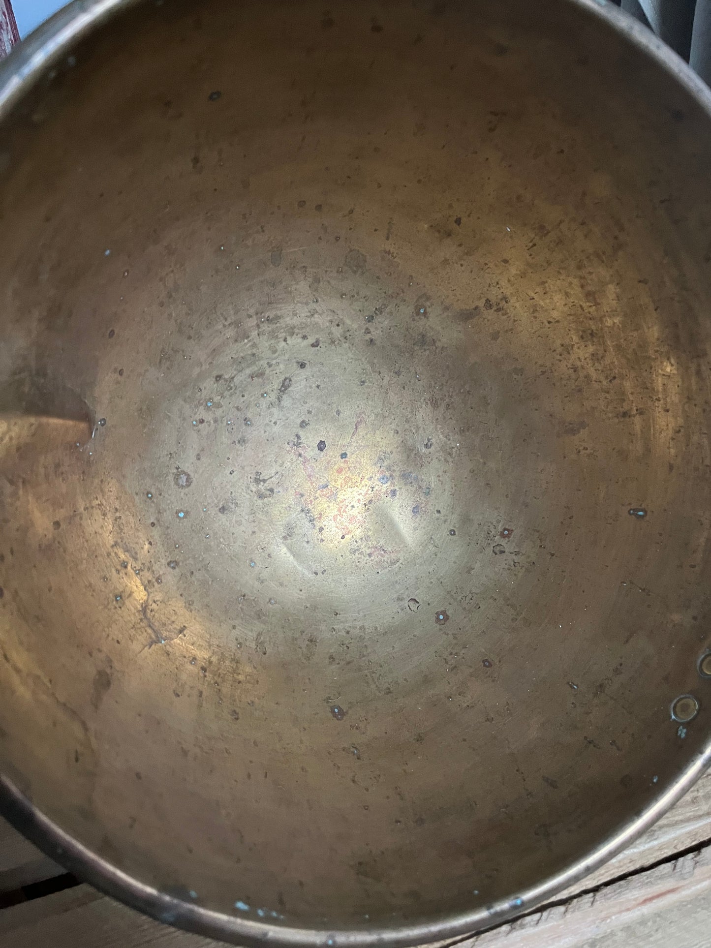 1,8 Kilo schwere Messingschüssel Schlagschüssel Patisserie