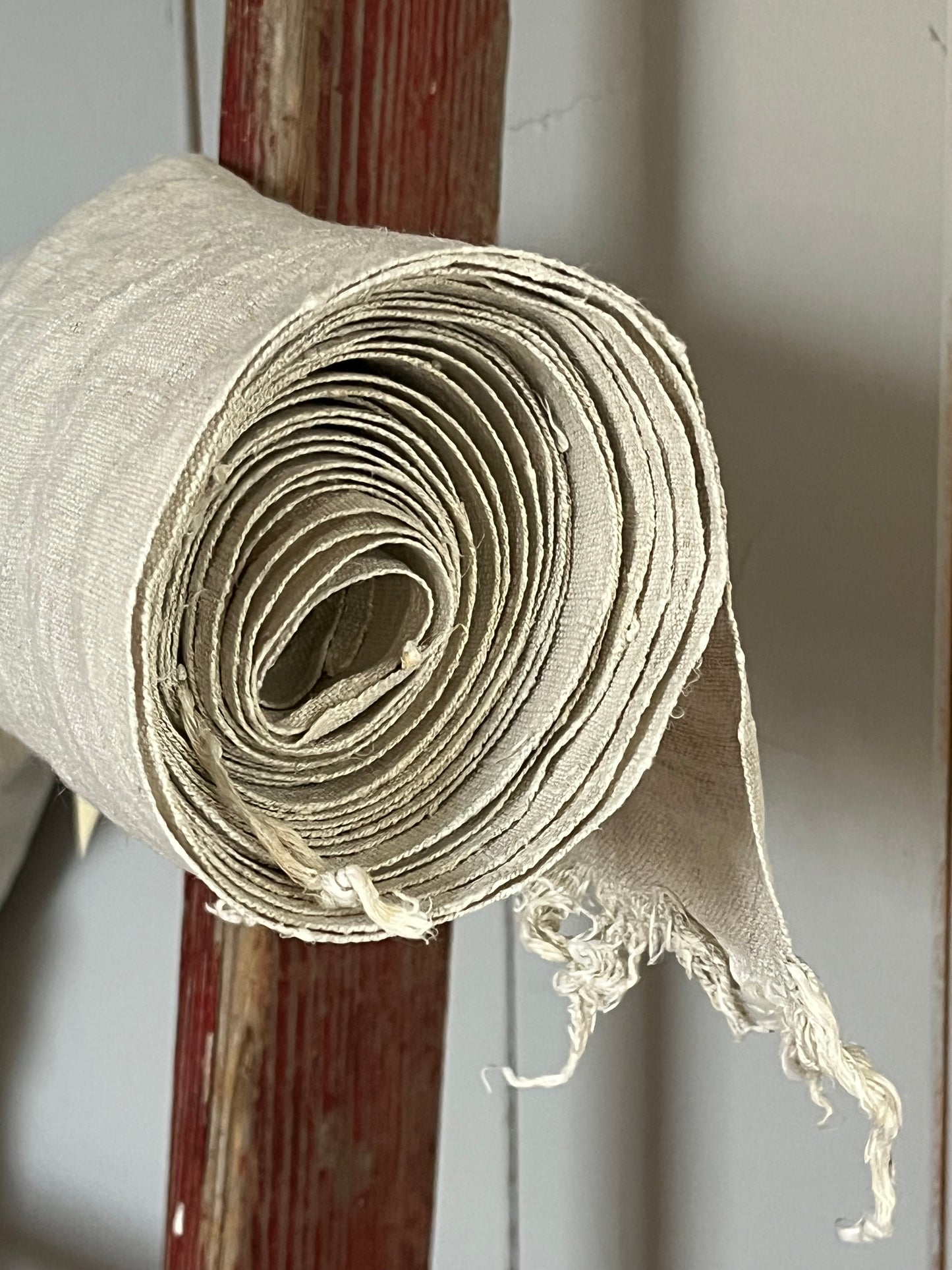 Rarität: 5,1 Meter Leinen 1895 gewebt, hervorragende Qualität, sauber