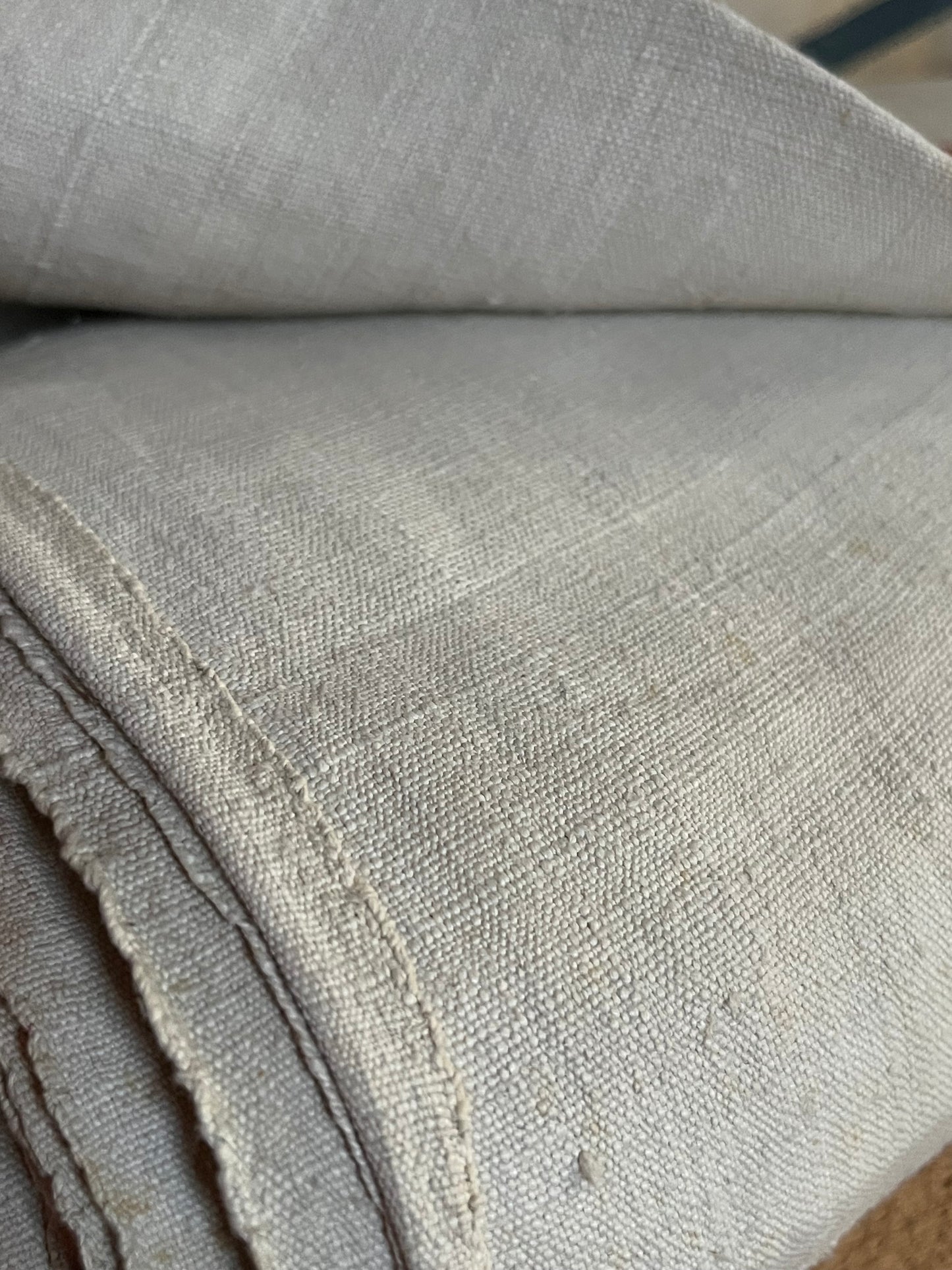 Original verschnürt: 8 Meter schweres Leinen 1940er Jahre - 2,4 Kilo