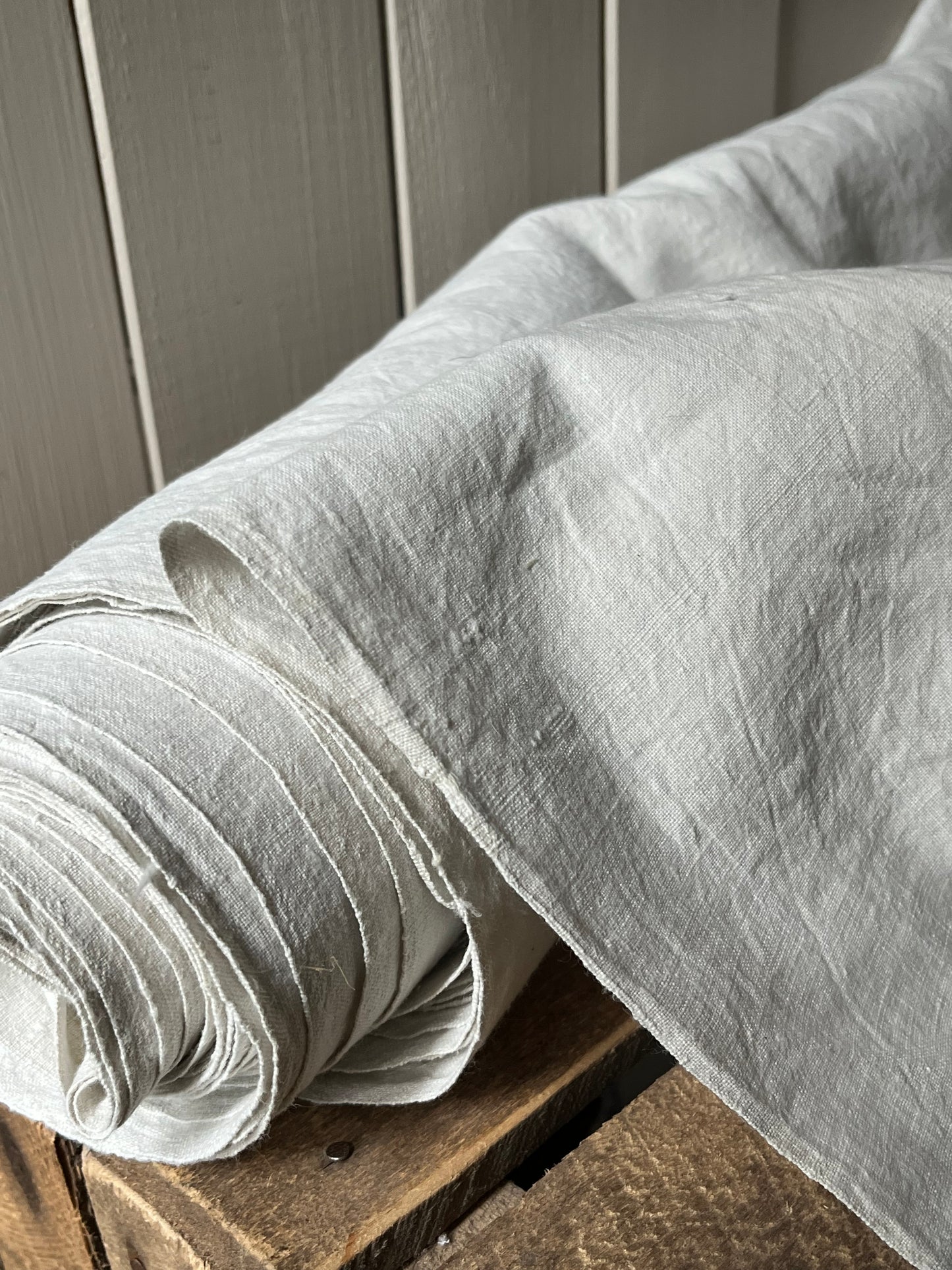 Fantastische 11,4 Meter handgewebtes Leinen aus Bayern um 1900 - 2,1 Kilo