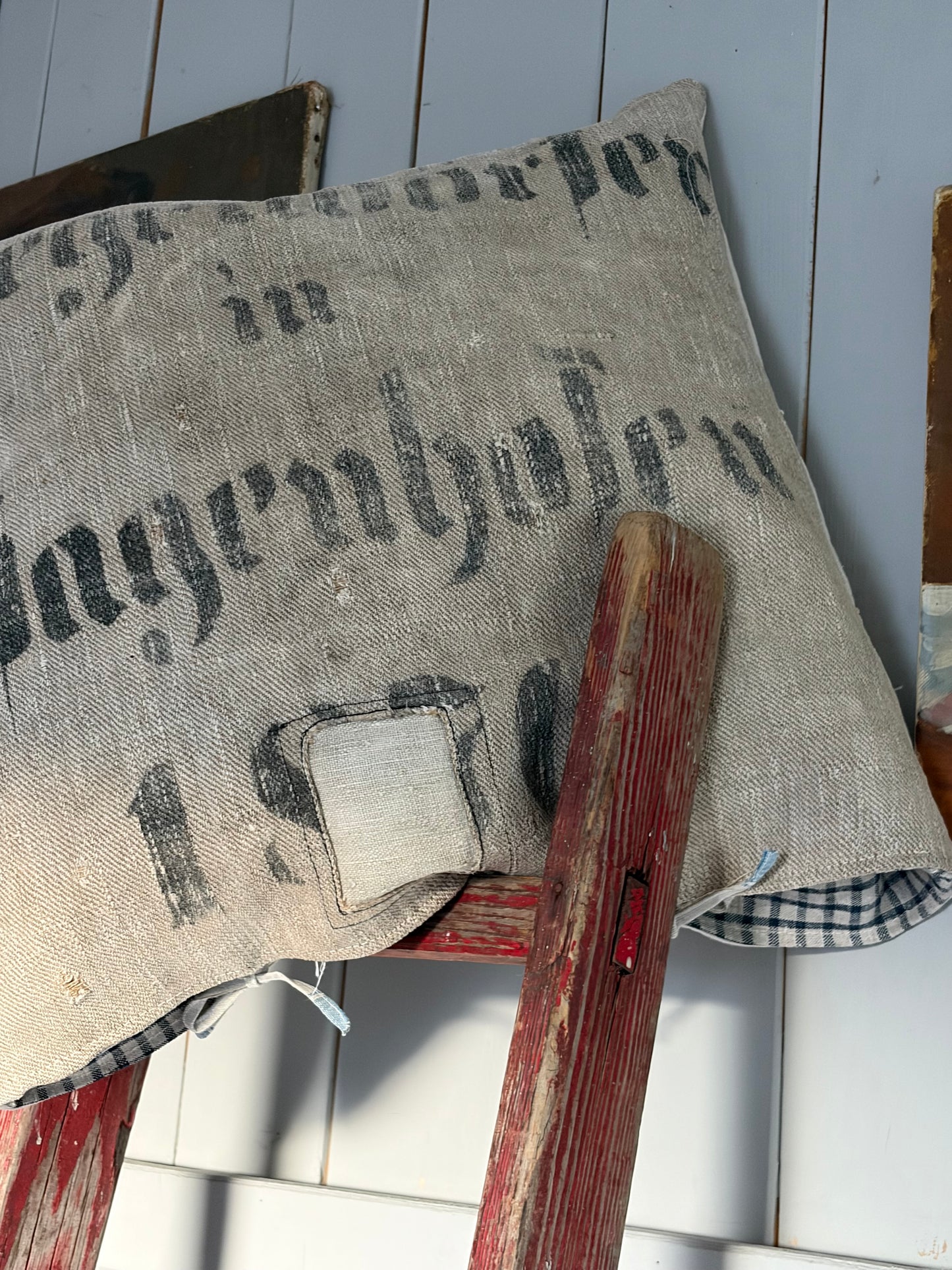 Very Vintage Kissenbezug Leinen mit Aufschrift 50 x 50