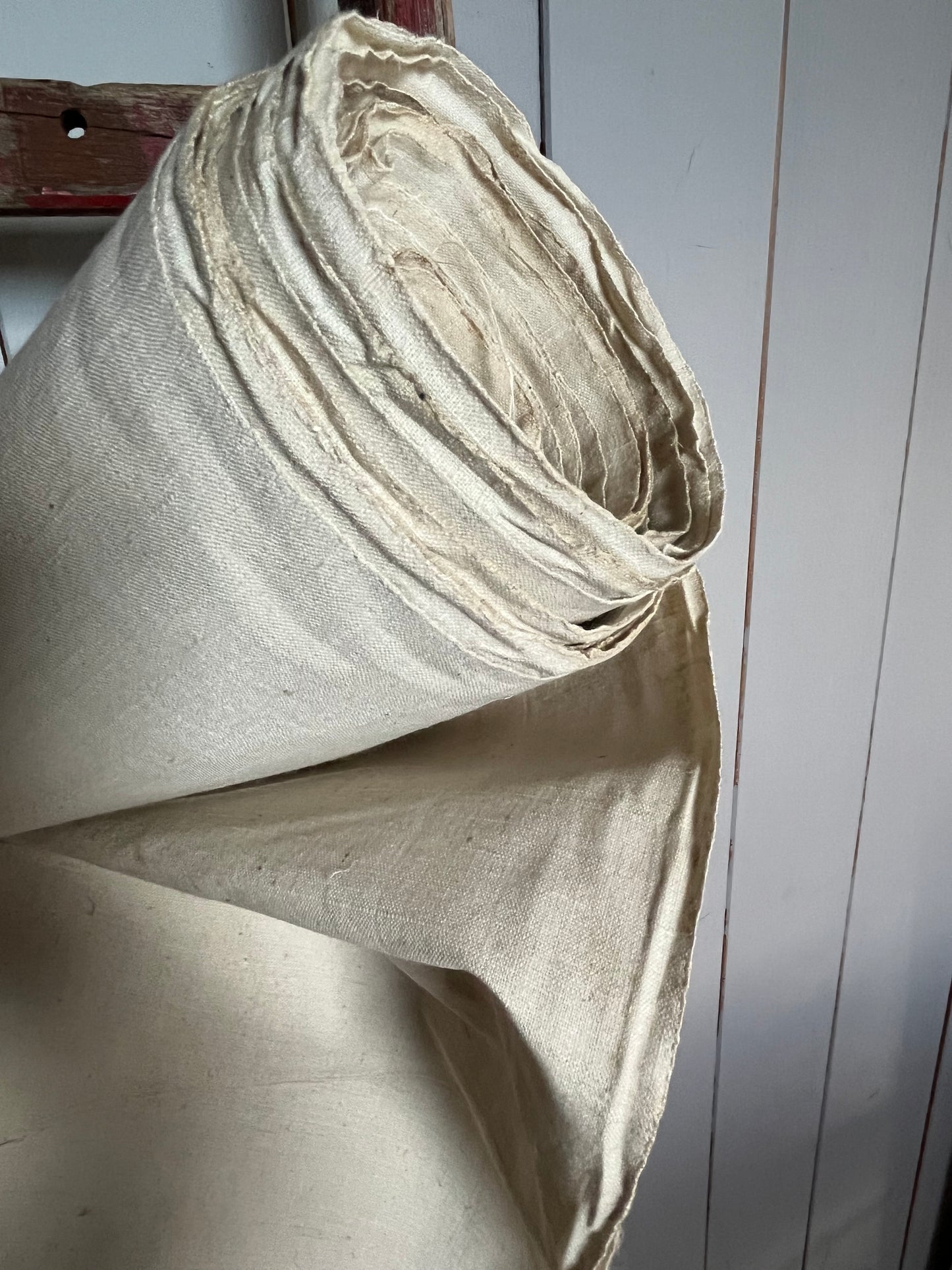 11 Meter altes Leinen, kräftig, Bauernleinen sauber