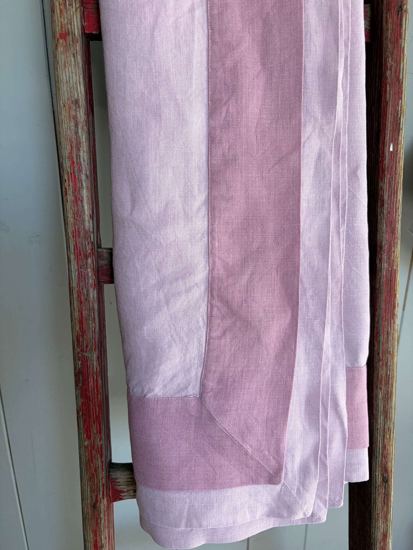 XL Beauty von Gunther Lambert 1,4 Kilo schwere Leinendecke edel und wie neu - Lavendeltöne 2,15 x 1,6