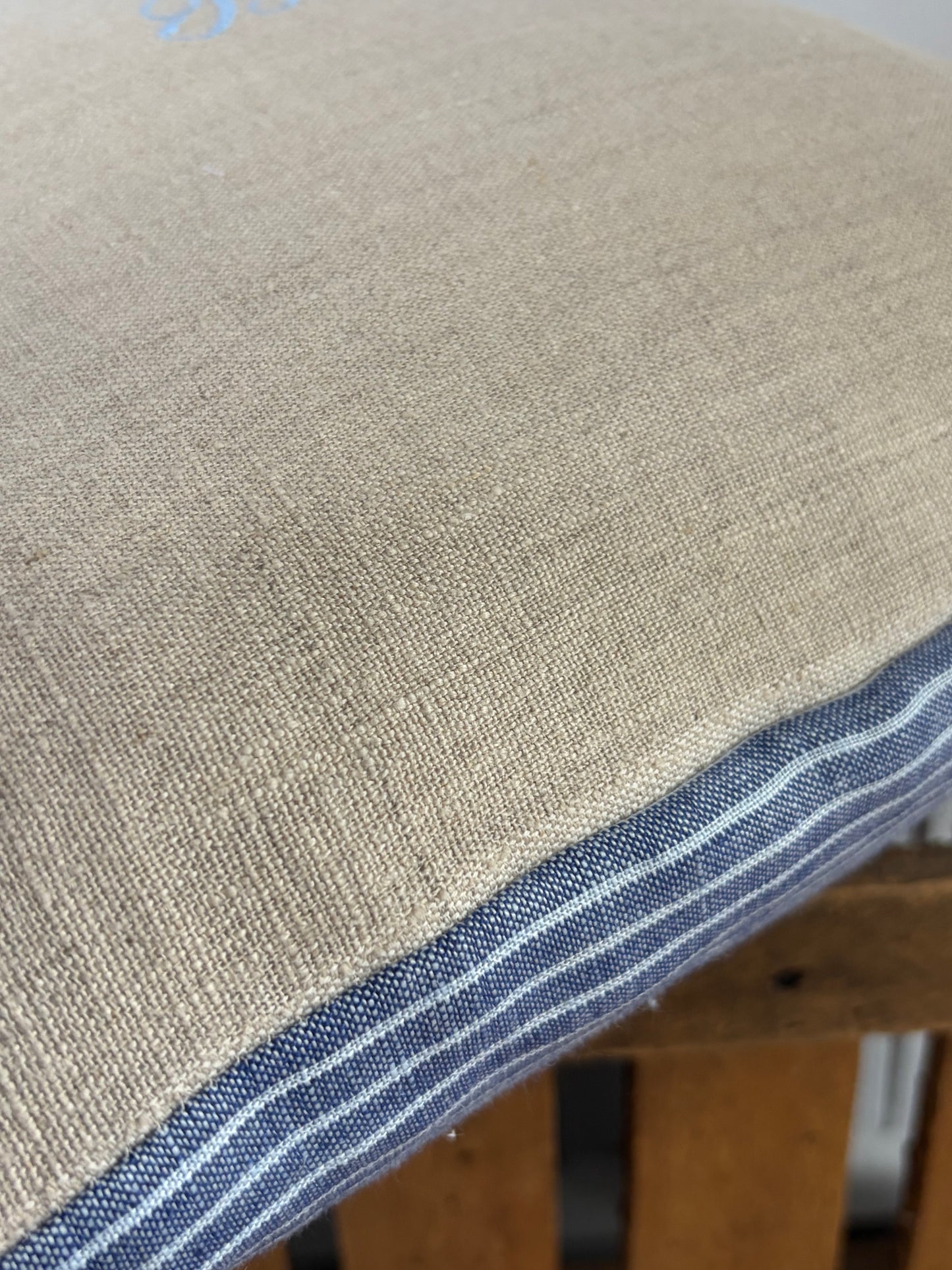 Kissenbezug washed Leinen mit Monogramm B