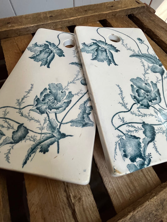 Jugendstil Keramik Schneidebrett Frühstücksbrettchen
