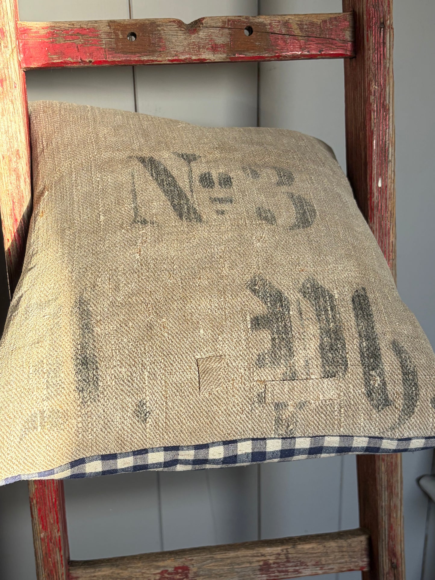 Very Vintage Kissenbezug Leinen mit Aufschrift