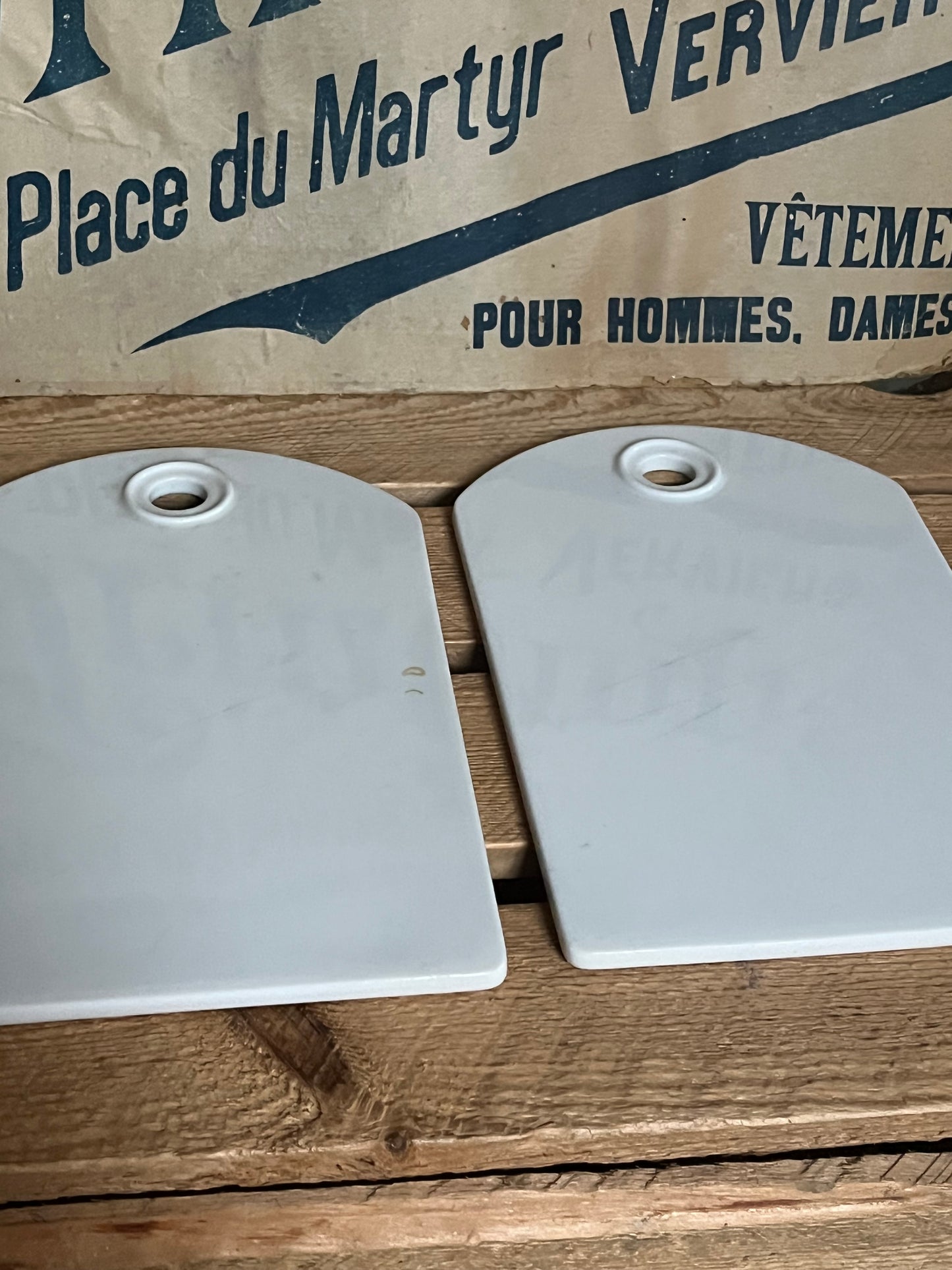 2 große Keramik Frühstücksbrettchen aus Belgien