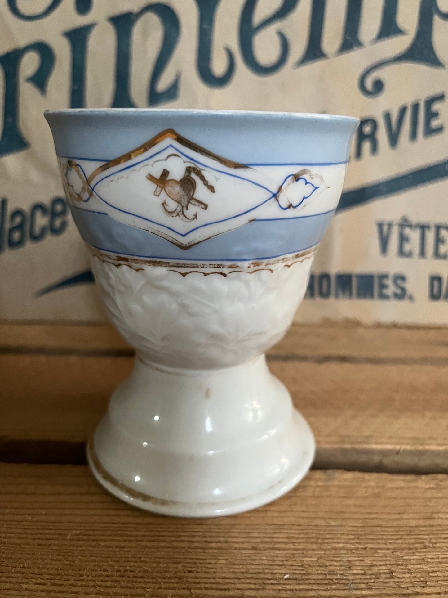 Antiker Kakaobecher Andenkenbecher Biedermeier