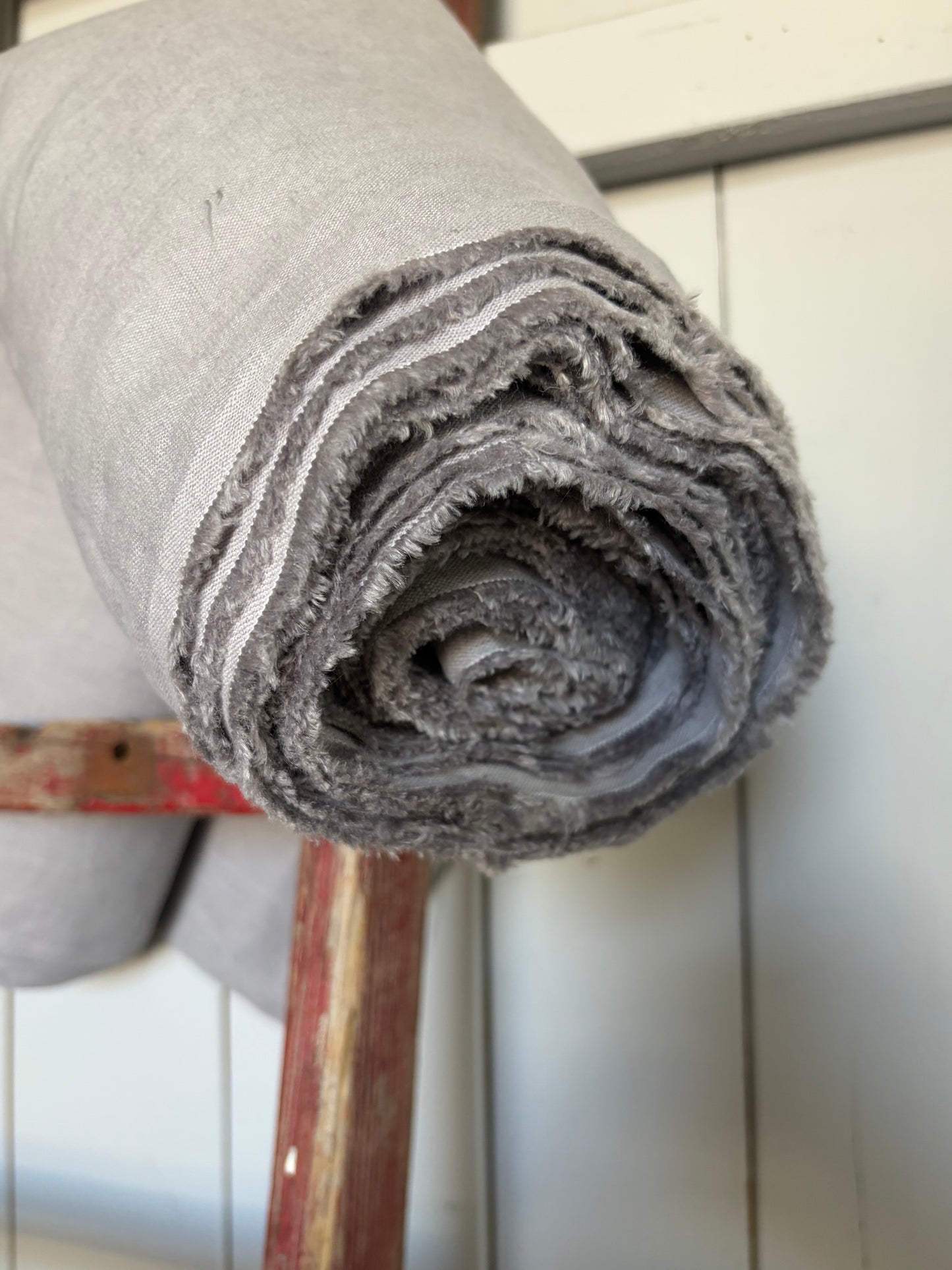 Washed Leinen in zart Grau 7 x 145