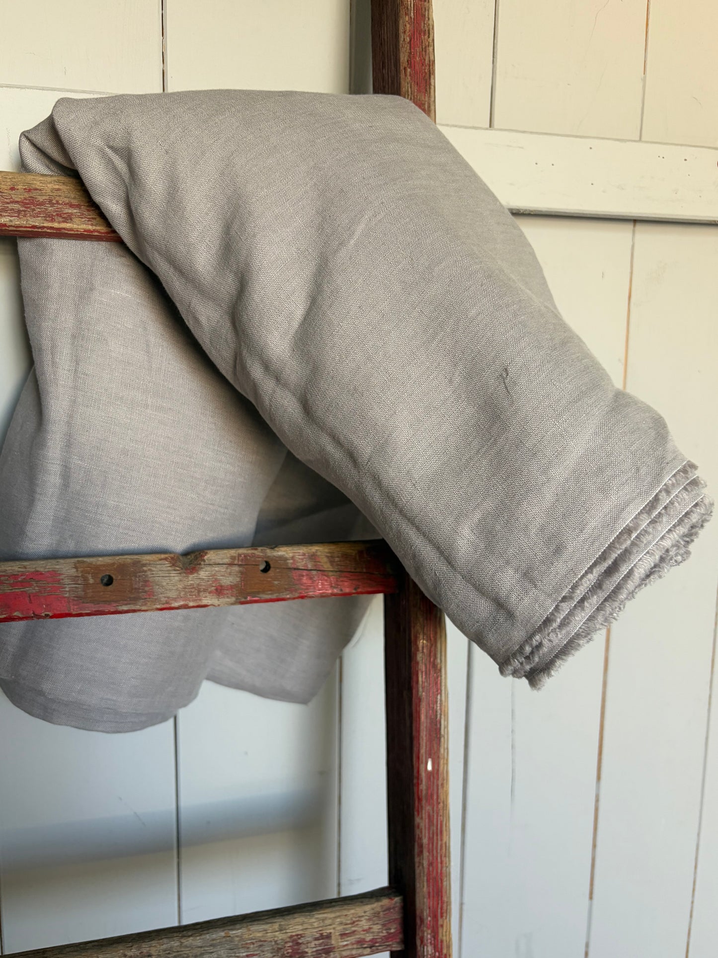 Washed Leinen in zart Grau 7 x 145