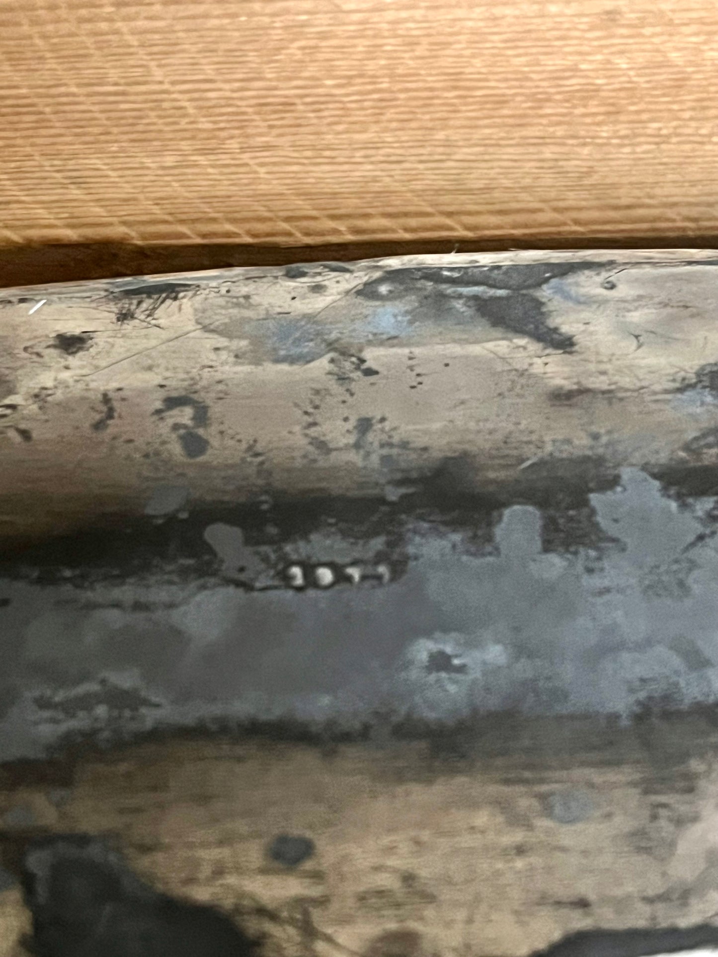 Antike Zinn Schale Tablett aus Frankreich