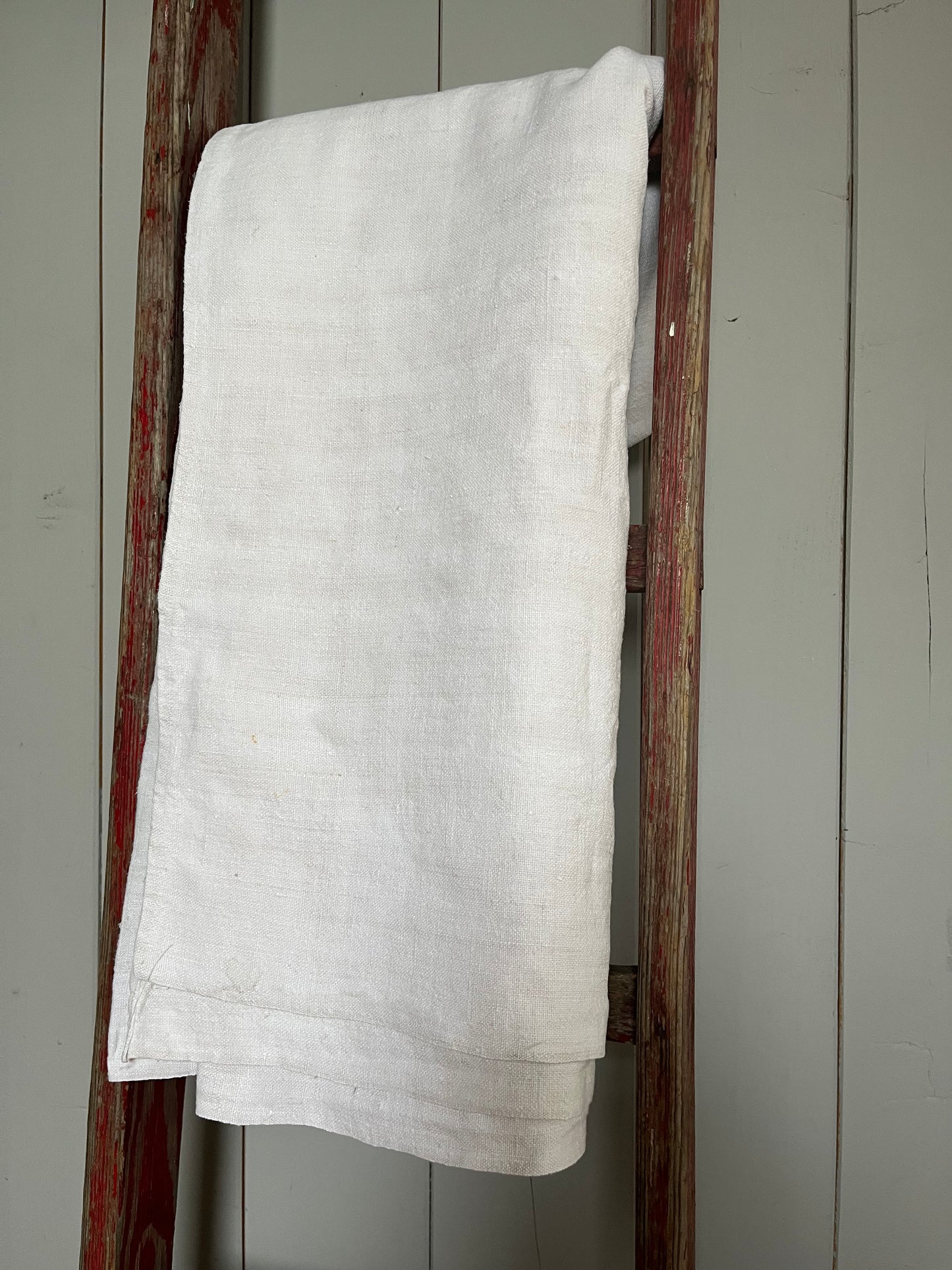 Original Bauernleinen Decke um 1890 - für Tisch oder als Überwurf - 1,2 Kilo
