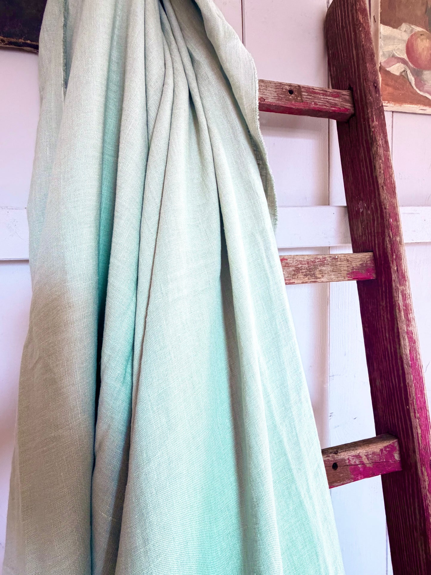 Washed Leinen in Pastell-Mint 2,65 x 1,55