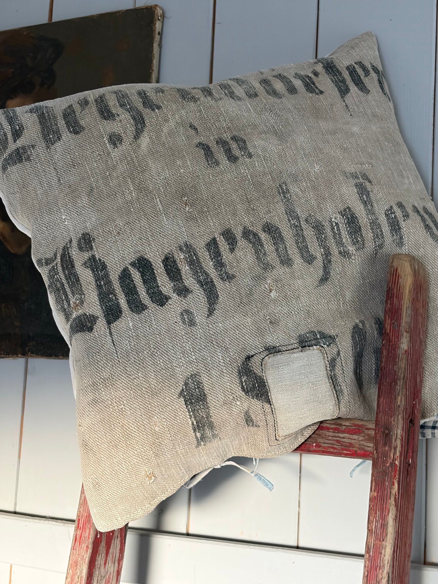 Very Vintage Kissenbezug Leinen mit Aufschrift 50 x 50