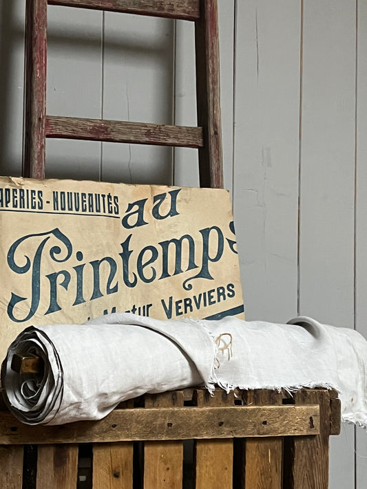 Besondere 11,5 Meter 100 Jahre altes Leinen, fein, handgewebtes Bauernleinen sauber 1,8 kg