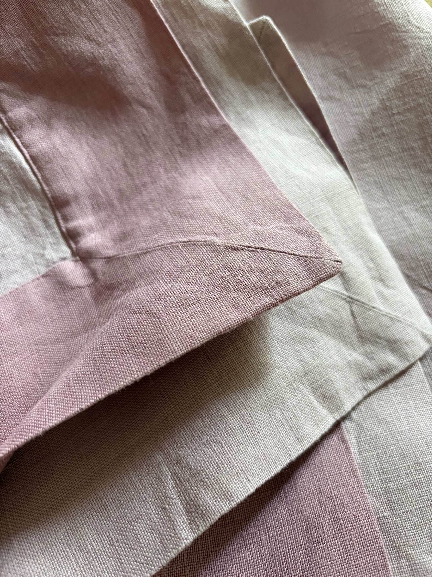 XL Beauty von Gunther Lambert 1,4 Kilo schwere Leinendecke edel und wie neu - Lavendeltöne 2,15 x 1,6