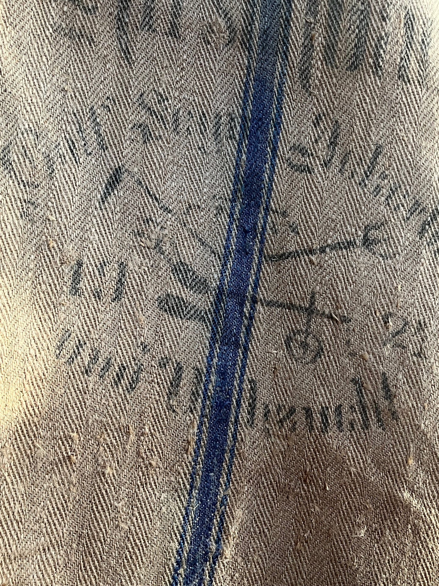 Großer Kornsack mit tollem original Aufdruck und blauem Streifen