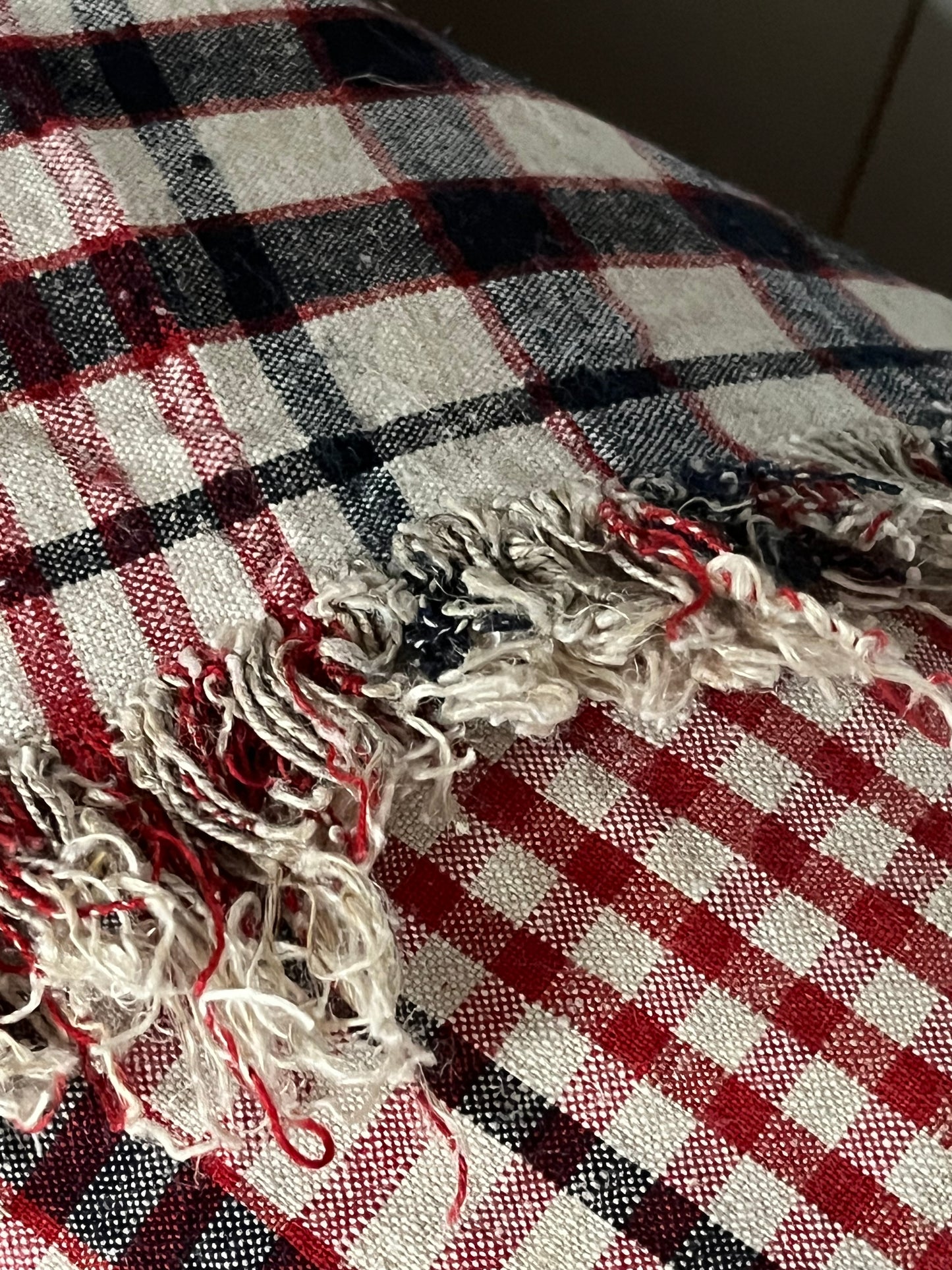 Außergewöhnlich schönes Karoleinen: 5 x 0,75 Meter