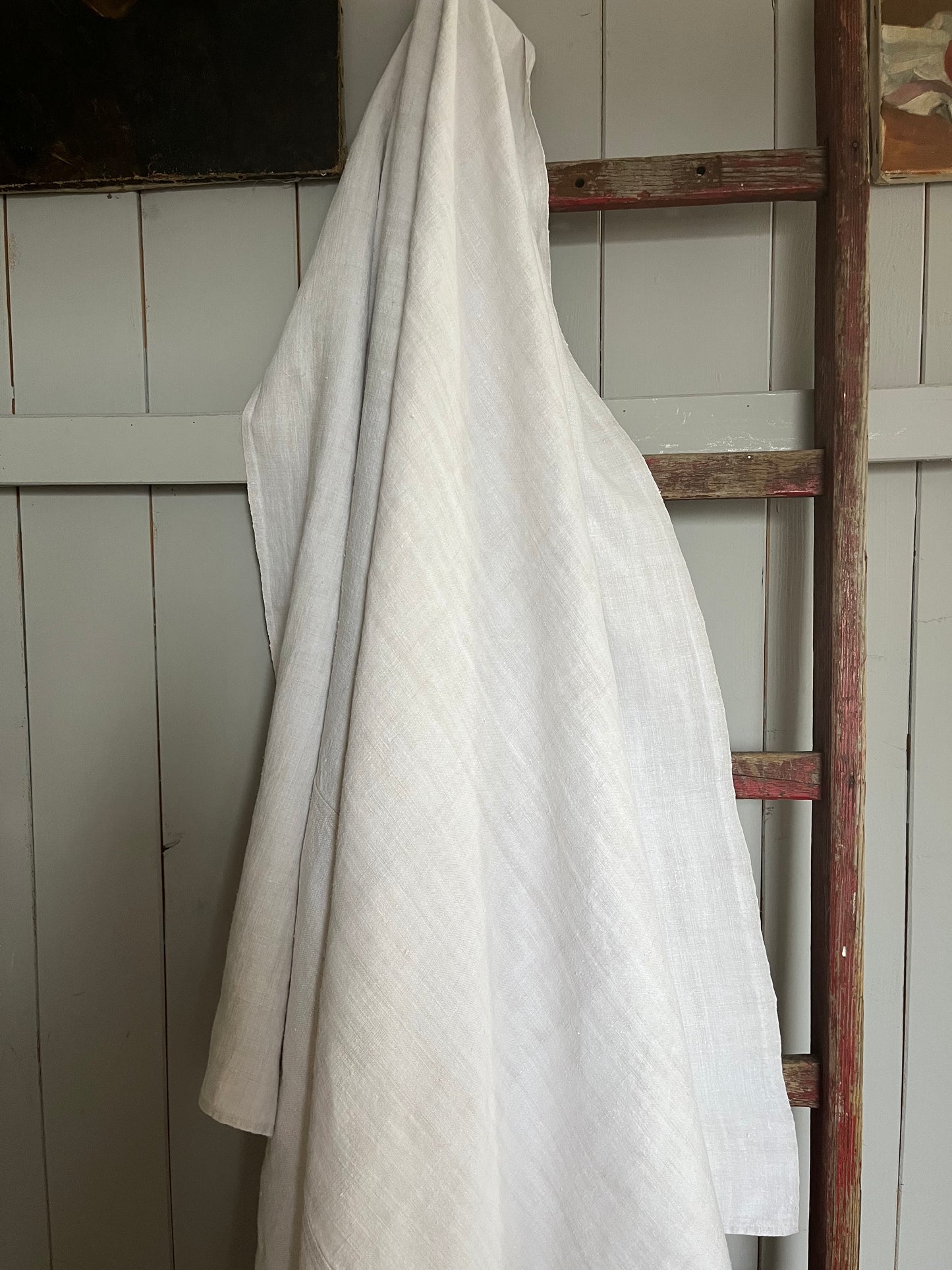 Original Bauernleinen Decke um 1890 - für Tisch oder als Überwurf - 1,2 Kilo