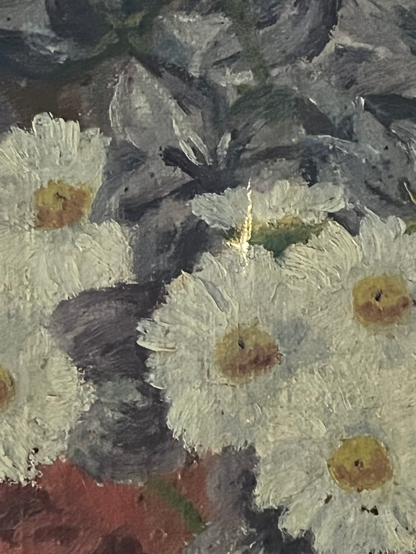 Ölbild Stillleben Blumenstrauß in Vase 1927 gerahmt