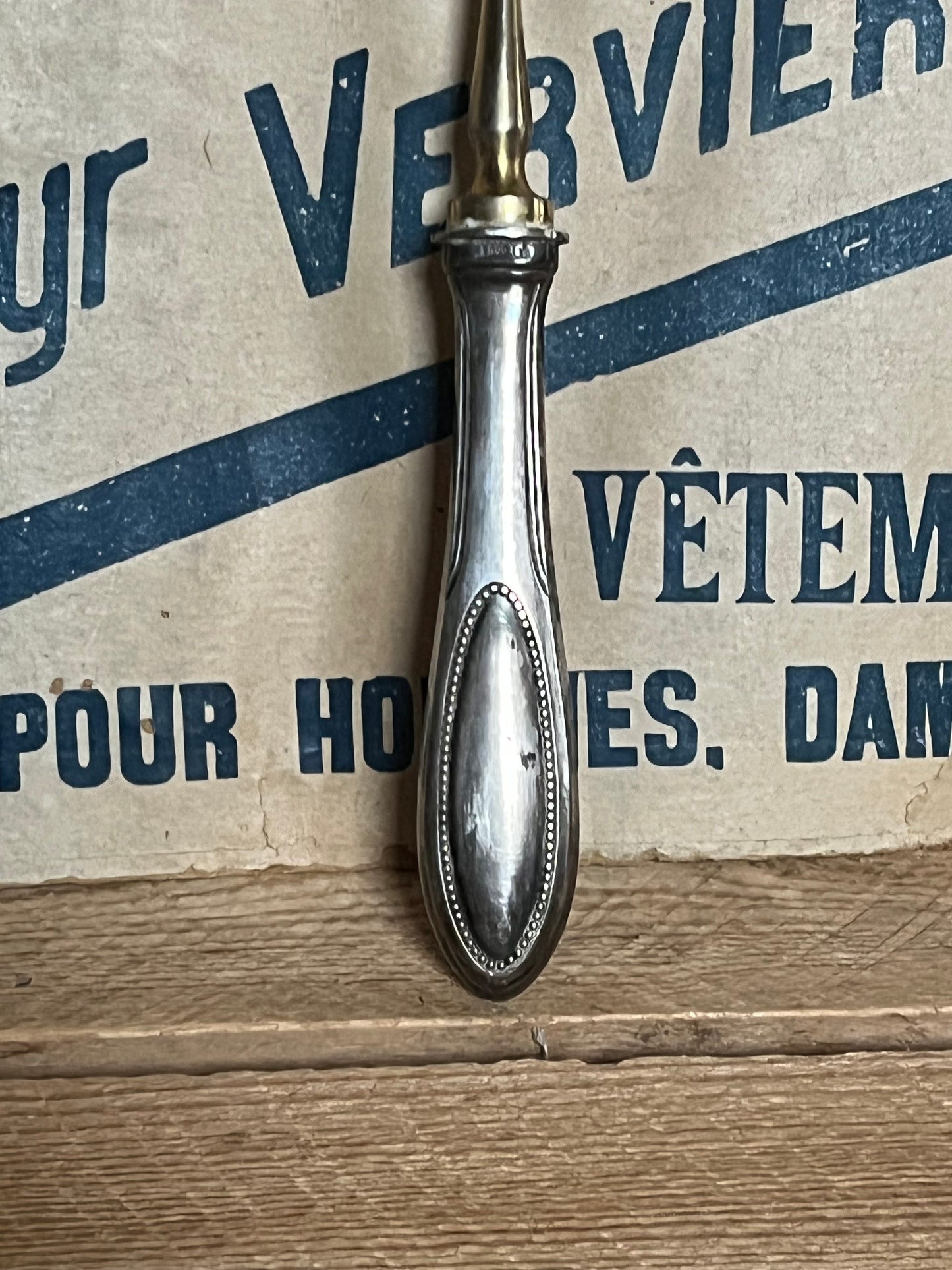 Alte französische Bratengabel versilbert