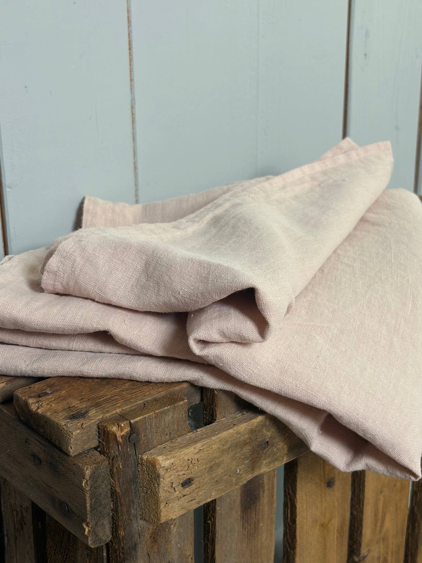 XL Leinentuch washed Leinen in Rosé 140 x 220