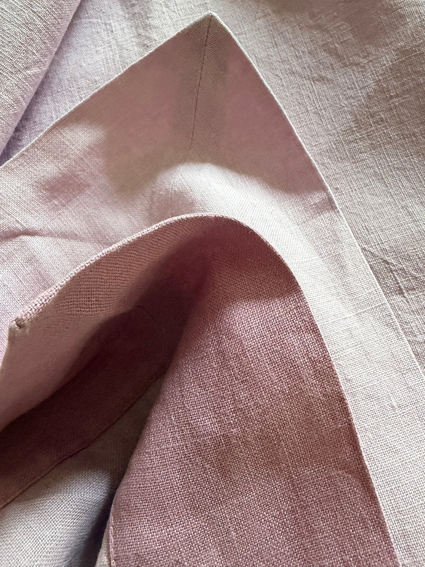 XL Beauty von Gunther Lambert 1,4 Kilo schwere Leinendecke edel und wie neu - Lavendeltöne 2,15 x 1,6