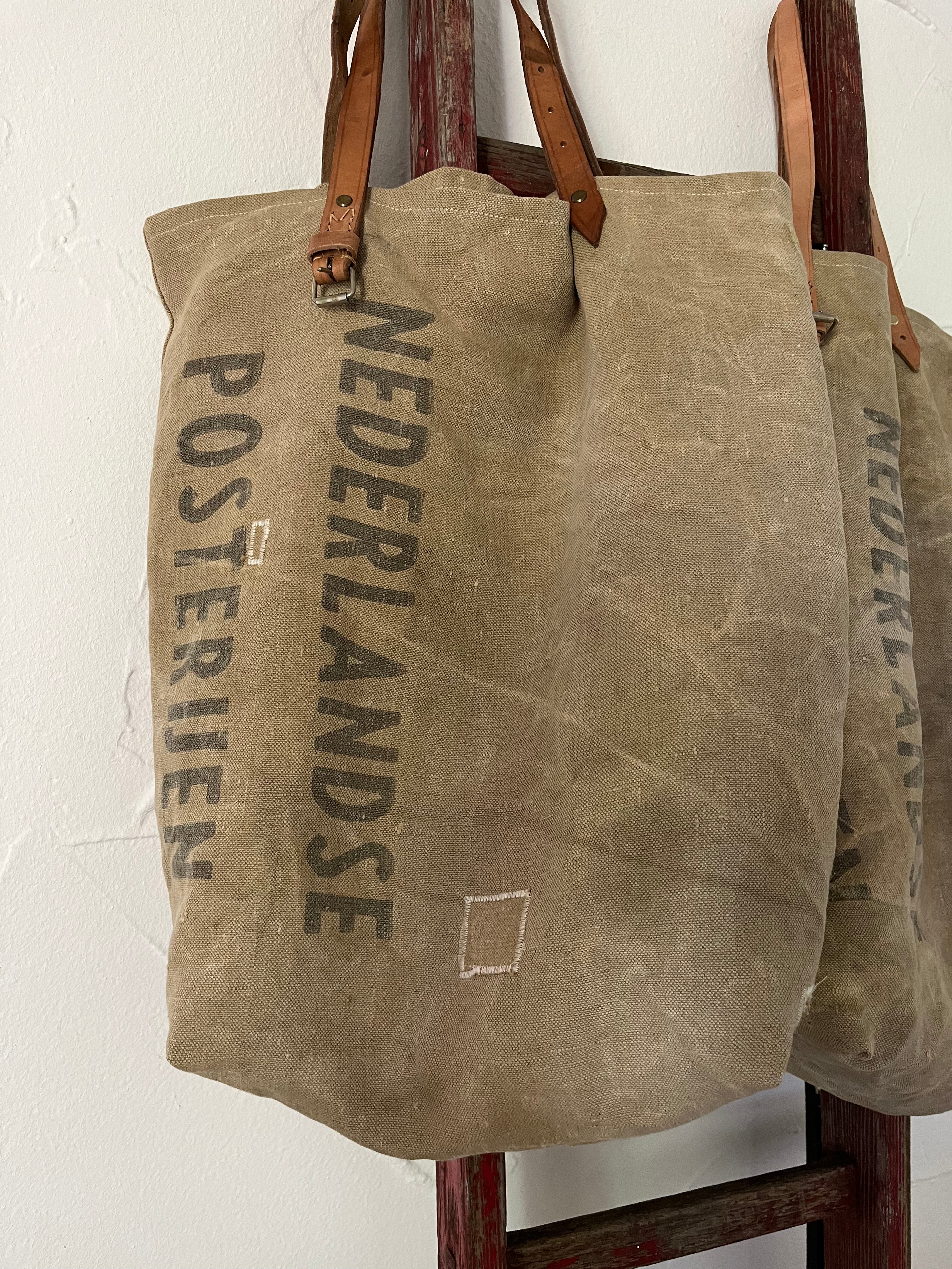 Dutch Postbag: Shopper aus einem alten niederländischen Postsack mit Aufschrift