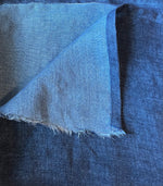 Charger l&#39;image dans la galerie, Just a Throw…Überwurf, Wendeplaid aus blauem washed Leinen
